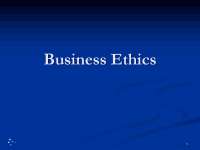 Business Ethics-Corporate Governence-Lecture Slides