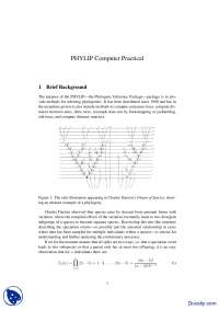PHYLIP Computer Practical-Phylogentics-Handout