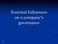 External Influences on a Company’s Governance-Corporate Governence-Lecture Slides