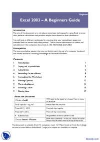 Basic Skills at Excel-Business Administration-Handout