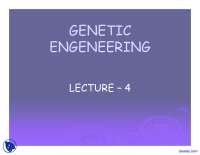 Microbiology Techniques-Genetic Programming-Lecture Slides