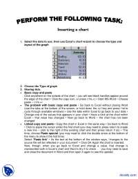 Inserting a chart-MS Excel-Assignment
