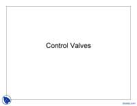 Control Valves I-Control and Instrumentation-Lecture Slides