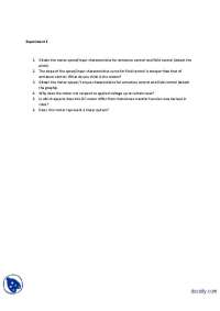 Armature Control of DC Motor-Control System-Lab Exercise