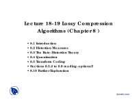 Lossy Compression Algorithms-Multimedia Applications-Lecture Slides ...