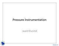 Pressure Instrumentation I-Control and Instrumentation-Lecture Slides