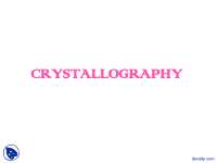 Crystallography Part 1-Crystallography-Lecture Slides