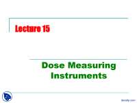 Dose Measuring Instruments Part 1-Units and Quantities-Lecture Slides ...