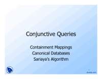 Containment of Conjunctive Queries in Database Systems