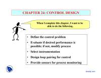Control Design-Process Control-Lecture Slides - Docsity