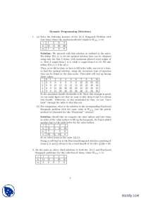 Dynamic Programming Exercises-Theory of Complexity and Algorithms-Assignment Solution