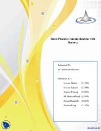 Interprocess Communication By Sockets 4-Networking-Lab Report - Docsity