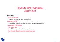 PHP Basics-Web Programming-Lecture Slides