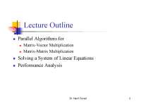 Dense Matrix Algorithms-Parallel Computing-Lecture Slides - Docsity