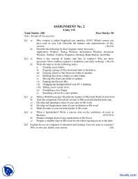 Word Processing, Spreadsheet-Introduction to Computers-Assignment