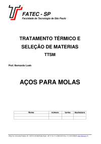 TTSM - Aços para Molas