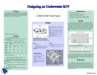 Underwater ROV-Fundamentals of Design-Project Overview