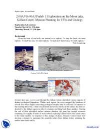 Moon Exploration Lab: Planning and Conducting a Geological EVA on Killian Court