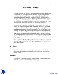 Electronics Assembly -Fundamentals of Design and Electronics-Lab ...
