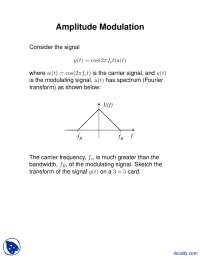 Amplitude Modulation-Signal and Systems-Lecture Handout - Docsity