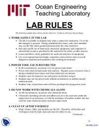 Lab Rules-Fundamentals of Design-Lab Handout