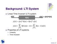 Background LTI System-Colors Pictures And Digital Image Processing-Lecture Slides