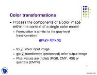 Color Transformations-Colors Pictures And Digital Image Processing-Lecture Slides