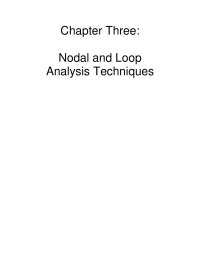 Nodal and Loop Analysis