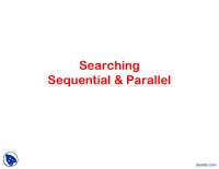 Searching Sequential and Parallel-Parallel Processing-Lecture Slides
