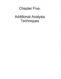Additional Analysis Techniques: Problems with Solution