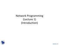 Introduction-Network Programming-Lecture Slides