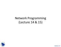 Handling SIGCHLD Signals -Computers And Network Programming-Lecture Slides