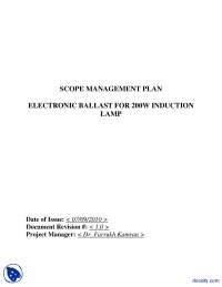 Scope Management Plan Example-Project Management In Engineering-Handout