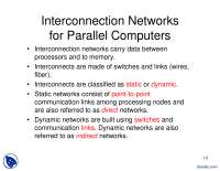 Interconnection Networks for Parallel Computing-Parallel Processing-Lecture Slides