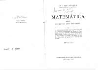 Ary Quintella - Matemática para o Primeiro Ano Colegial 19ª ed. 1963