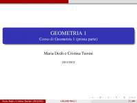 Slides di Geometria 1