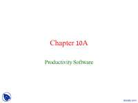 Productivity Software-Information and Computer Technology-Lecture Slides
