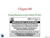 Doing Business in the Online World-Information and Computer Technology-Lecture Slides