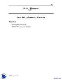 Using XML for Document Structuring-ICT Fundamentals-Lab Assignment