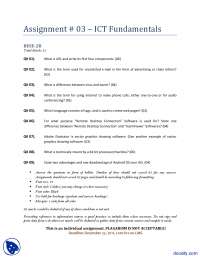 ICT Fundamentals-Information and Computer Technology-Assignment