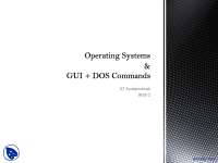 Operating Systems And GUI, DOS Commands-ICT Fundamentals-Lab Assignment