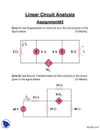 Superposition-Linear Circuit Analysis-Assignment