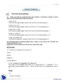 MATLAB Array Indexing Part 1-Signals and Systems-Lab Mannual