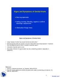 Genital Warts-Basics of Cancer Cytogenetic-Lecture Handout