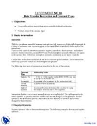 Data Transfer Instruction and Operand Types-Assembly Language ...
