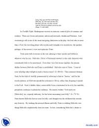 Twelfth Night-Human Behaviour-Assignment