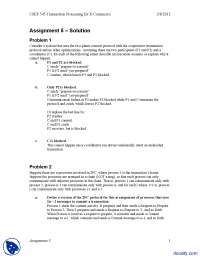 Two Phase Commit Protocol-Transaction Processing For E Commerce-Assignment Solution