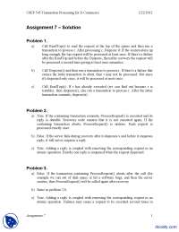 Enqueue, Dequeue, and ReadTop-Transaction Processing For E Commerce-Assignment Solution