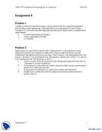 Two Phase Commit Protocol-Transaction Processing For E Commerce-Assignment Statment
