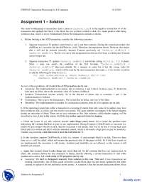Acid Properties-Transaction Processing For E Commerce-Assignment Solution